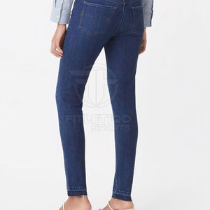 Jean décontracté d'été pour femme en denim 100 % coton de haute qualité, respirant et coupe-vent, teint uni, sur mesure, le plus vendu - Product Image 3