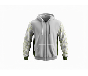 Sweat-shirt à capuche entièrement zippé en mélange de coton premium, vêtements de mode d'hiver pour hommes, femmes et jeunes, veste à capuche pour l'entraînement, vêtements de sport - Product Image 4