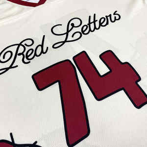 Logo personnalisé maillot de football américain de haute qualité 100% polyester unisexe XL vêtements de sport numéro motif hauts et chemises - Product Image 6