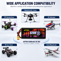 Batterie LiPo JOTEN 5200mAh 3S 11.1V 35C pour drone de course FPV, voiture RC, UAV, OEM, ODM, fabrication sur mesure, XT60