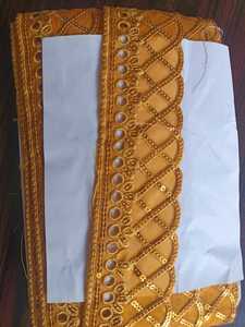 Vente en gros de bande de dentelle à sequins motif marguerite en polyester à œillets, pour Kurta, OEM ODM personnalisé - Product Image 3
