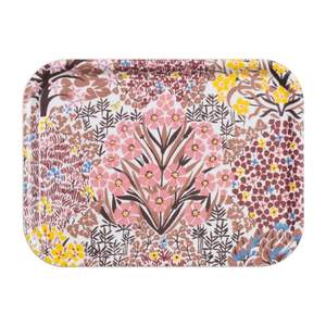 Bandeja de Servir Esmaltada, Rectangular, Metálica, Decorativa, con Diseño Floral de Corazones, para Desayuno, Organizador de Joyas, Bandeja de Vanidad - Product Image 5