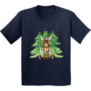 Camisetas de Niño de Manga Corta con Cuello Redondo, 100% Algodón de Bangladesh, Tejido de Punto, Tallas Grandes, Estampadas, Ecológicas y Transpirables, en Oferta - Product Image 3