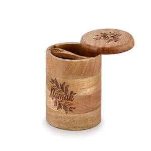 กล่องใส่เครื่องเทศไม้กระถินณรงค์ ดีไซน์ใหม่ เป็นมิตรกับสิ่งแวดล้อม สำหรับจัดเก็บในครัว ปลอดภัยสำหรับเครื่องล้างจาน งานฝีมืออินเดีย - Product Image 4