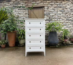 Chair Walnut Solid Wood 5 Drawer Dresser Rustic <b>Storage</b> Cabinet Brown Wooden <b>Chest</b> for Bedroom Living Room Viet Nam - Product Image 3