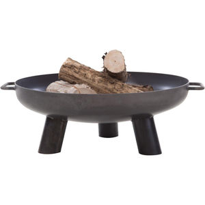 Classic Round Steel Fire Pit Bowl For Outdoor Garden Camping Metal Brazier Heater Stove With 3 Legs For Wood & Charcoal Burning - Product Image 1