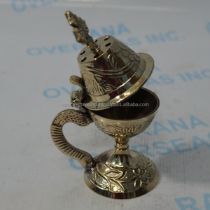 Quemador de Incienso de Latón Hecho a Mano de Primera Calidad, Incensario Decorativo de Metal para Sala de Oración y Decoración de Meditación - Product Image 2