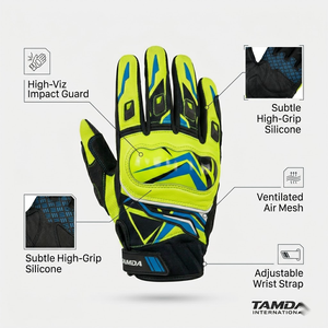 Gants de cyclisme VTT personnalisés, à doigts complets, respirants, antidérapants, compatibles écran tactile, avec fermeture auto-agrippante, unisexe - Product Image 1