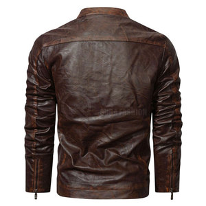 Modern Style <b>Men</b> <b>Leather</b> Winter <b>Jacket</b> Crafted With High Quality <b>Leather</b> Soft Interior Ensures Comfortable Fit - Product Image 2