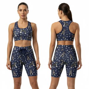Nouvel Arrivage Short de Sport Sans Couture en Nylon Spandex, Design Imprimé Personnalisé, Effet Push-Up Froncé, Extensible, pour Fitness, Yoga, Course et Entraînement - Product Image 3