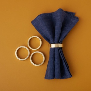 Luxury Metal Napkin <b>Ring</b> <b>Set</b> <b>Gold</b> Finish Decorative Table Napkin Holder Elegant Dining Table Accessory Wedding Party Decor - Product Image 2
