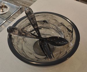 Premium Resin <b>Salad</b> <b>Tools</b> Set Polished Smooth Crystal Inspired Handles Dishwasher Safe for Elegant Home Kitchen - Product Image 4