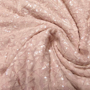 Premium Sequence Embroidery Fabric For Women Fashion Wear Designer <b>Garments</b> Party Wear Dresses Kaftan Abaya Bridal Wear - Product Image 2