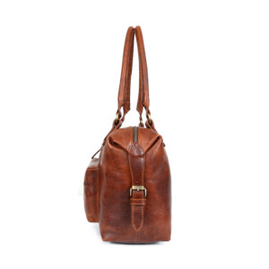 Elegant Brown Leather Purse – <b>Top</b> Handle Design - Product Image 3