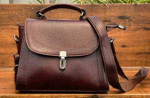 New Arrival Wholesale Luxury Designer Full Grain Leather Mini Crossbody Handled <b>Bag</b> <b>for</b> Women's Fashionable Cow Leather Handbags - Product Image 4