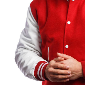 High Quality Printed Varsity <b>Jackets</b> for <b>Men</b> Custom Embroidered Logo <b>Long</b> Sleeved Stand Collar Wholesale Winter Formal Style - Product Image 5