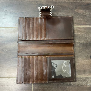 กระเป๋าสตางค์หนังวัวสองพับสำหรับผู้หญิงกระเป๋าใส่บัตรเครดิตหนังแท้ความจุขนาดใหญ่ดีไซน์ทันสมัยออกแบบได้ตามต้องการ - Product Image 6