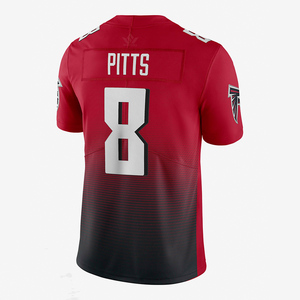 เสื้อฟุตบอลอเมริกันสีแดงสำหรับผู้ชาย แขนสั้น คอวี หมายเลขสั่งทำได้ ระบายอากาศ แห้งเร็ว ชุดทีม เสื้อฝึกซ้อม - Product Image 5