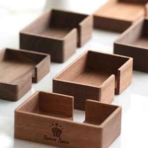Bulk Wooden Business Card Holder | <b>Solid</b> <b>Wood</b> <b>Desk</b> Card Stand | Office - Product Image 6