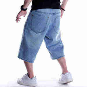 Pantalones cortos de mezclilla resistentes para hombre y mujer, de corte recto, tiro medio, de secado rápido, de algodón duradero, estilo nuevo, para verano. - Product Image 3