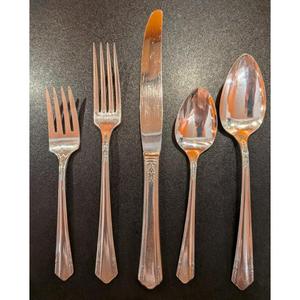 Engrave Design 4 Pcs Stainless Steel Fork Knife And Spoons Trending Metal Cutlery <b>Sets</b> For <b>Dining</b> <b>Table</b> Accessories Decoration - Product Image 6