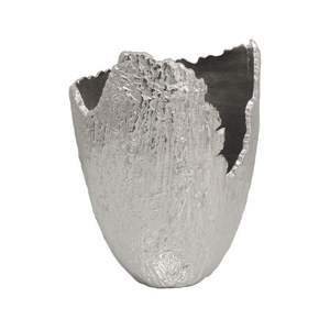 Juego de 2 Jarrones Decorativos de Metal Plateado |   Jarrón Hueco de Aluminio Moderno, Venta al Por Mayor Directa de Fábrica |   Jarrón Alto de Pie para Interiores - Product Image 6