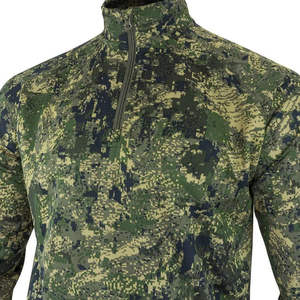 Men's Camouflage Hunting Baselayer Long Sleeve 1/4 Zip Tactical Camo Performance Shirt Breathable Outdoor Hiking Fishing Gear - Product Image 4