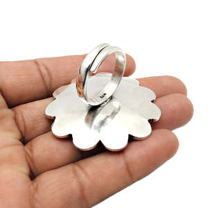 Multi Round Cut Natural Turquoise Gemstone <b>Ring</b> Antique Design Artisan Cocktail <b>Statement</b> <b>Ring</b> Made From 925 Sterling Silver - Product Image 3