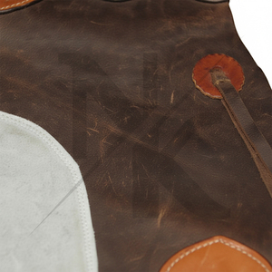 Cuissardes en cuir Western pour homme avec poche en cuir et fermeture à boucle, protections de cuisse en cuir véritable - Product Image 6