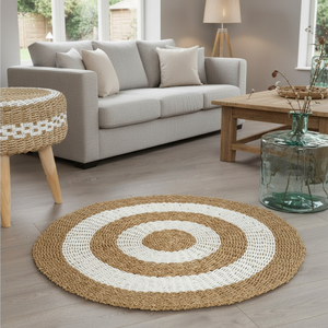 Handmade and Durable Water Hyacinth Rug for Living Rooms and Bedrooms Seagrass Straw Kitchen Mats Made in Vietnam - Product Image 2