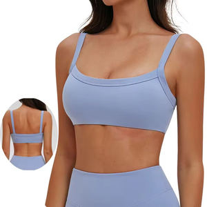 Soutien-gorge de sport sans couture pour femme, léger, réglable, dos nu, style licou, pour la gym et l'entraînement, personnalisable en gros - Product Image 5