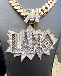 Custom Iced Out Moissanite Letter <b>Pendant</b> Hip Hop Custom Rapper Bling <b>Pendant</b> Personalized <b>Initial</b> Letter Two Tone <b>Pendant</b> - Product Image 1