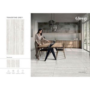 Carreaux de sol et mur en porcelaine mate effet marbre Calacatta Gris 600x1200mm, aspect brique, 20mm, pour salle de bain et extérieur - Product Image 4