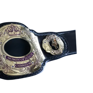 Cinturón de Campeonato Femenino Personalizable de Alta Calidad, Cinturón de Título de Lucha Libre con Elegante Diseño en Morado y Dorado - Product Image 3