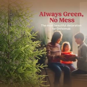 ต้นคริสต์มาส Norflok Pine สูง 4 ฟุต ชุด 2 ต้น พร้อมปลายกิ่งแบบขึ้นรูป 133 จุด ฐานกระถาง ประกอบง่าย สีเขียว ต้นคริสต์มาสประดิษฐ์ - Product Image 4