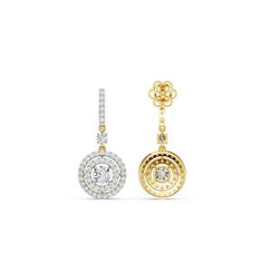 Pendientes de Diamantes de Laboratorio, 2.64 Quilates en Total, Certificados por IGI, D VVS2, Oro de 10K, Halo, Chapados en Rodio, para Bodas, Fiestas y Eventos de Lujo - Product Image 4