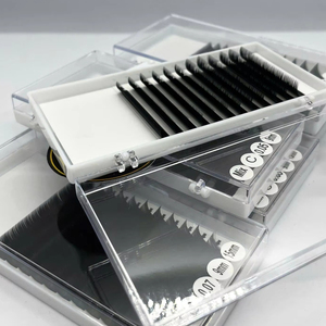 ขนตาปลอมแบบพัดสำเร็จรูป PBT Cashmere Matte Black Spike Cluster Lashes ของเกาหลี รุ่น D ขนตาปลอมแบบพัดสำเร็จรูป ความยาวแบบผสม ขายส่ง - Product Image 3