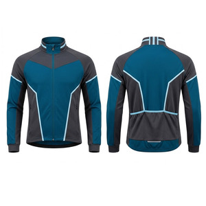 Chaqueta de Ciclismo para Exteriores con Material Ligero y Resistente al Viento, Cremallera Frontal Completa, Paneles Transpirables, Detalles Reflectantes y Estilo Deportivo - Product Image 1