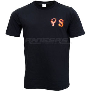 Custom Printed T <b>Shirt</b> Black Cotton Jersey Short Sleeve with <b>Flame</b> Letter Graphic Bulk Apparel Mens Casual Streetwear T <b>Shirts</b> - Product Image 1