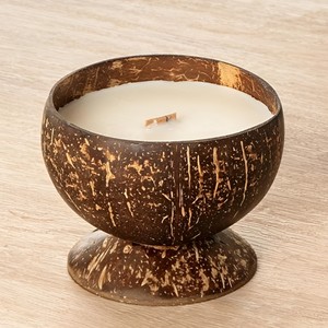 Velas boho para boda, velas de cáscara de coco, centro de mesa ecológico iluminado para mesa de comedor - Product Image 1
