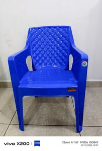 Chaise de salon en plastique moulé avec accoudoirs, dossier solide, empilable, chaise de loisirs moderne pour la maison, le jardin, le bureau - Product Image 5