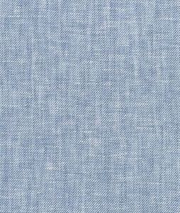 Chemise décontractée pour homme à manches longues, aspect denim, en coton, boutonnée, pour le travail, bleu uni, en chambray léger, vente en gros - Product Image 4