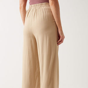 Pantalones de mujer de alta calidad, ligeros, de nuevo diseño, personalizados, suaves, con corte acampanado, estilo vintage, holgados, de cintura alta, pierna ancha, estilo streetwear. - Product Image 3