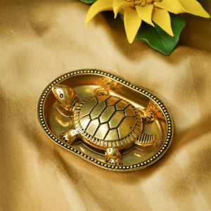 Bandeja Decorativa de Tortuga de Latón Chapado en Oro de Lujo, Hecha a Mano y Pulida, Regalo Coleccionable para Decoración del Hogar, Oficina o Espacios Espirituales - Product Image 3