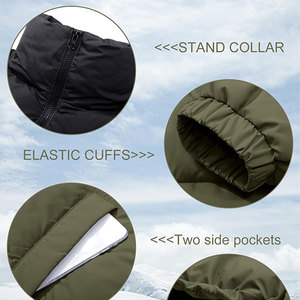 Chaqueta de Invierno para Hombre, Talla Grande, Chaqueta Acolchada con Cuello Alto, Abrigos para Hombre - Product Image 6