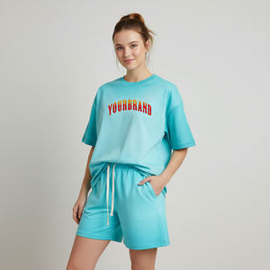 ชุดลำลองสองชิ้นคุณภาพพรีเมียมสำหรับฤดูร้อน ผ้าฝ้าย 100% ดีไซน์เรียบหรู สไตล์ไฮสตรีท ระบายอากาศได้ดี ตกแต่งด้วยผ้าลูกไม้แบบต่อแผง - Product Image 4