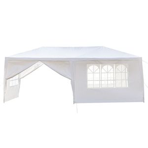 Outdoor Wedding Gazebo White 10FT X 20FT PVC <b>Canopy</b> <b>Tent</b> with 6 Removable Sidewalls Waterproof for Big Events and Parties - Product Image 2