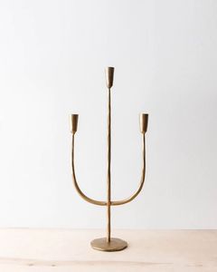 <b>Black</b> Metal <b>Candelabra</b> With Two Arms For Home Decoration Durable Design - Product Image 4