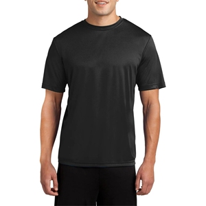 Camiseta Deportiva Negra de Poliéster para Hombre, Venta al Por Mayor, Personalizable con Marca OEM, Colores Personalizados, Impresión Antiarrugas, Secado Rápido, Transpirable, para Equipos Deportivos y Eventos - Product Image 1