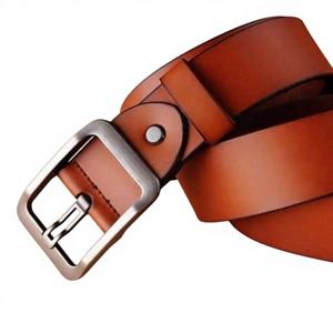 Cinturones de Cuero Vacuno Vintage para Hombre, Hebilla de Acero, Ecológicos, Duraderos, Impermeables, Resistentes, Estilo Formal, Unisex - Product Image 4